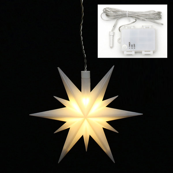 Stern 13cm LED-Beleuchtung-Weiß