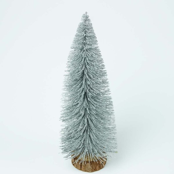 Weihnachtsbaum Silber mit Glitter 27cm Kunststoff