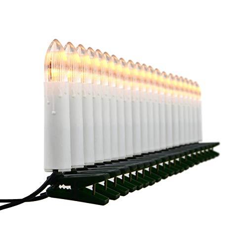 Baumlichterkette LED 20-30 Lampen Kerzenwachsschaft Stromanschluß