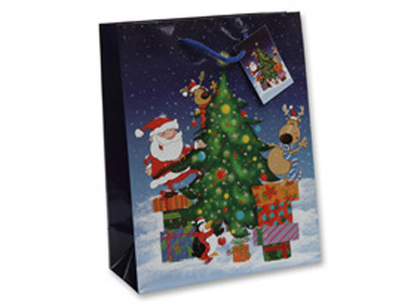 Geschenktüte Weihnachten 18x23cm Medium Santa/ Rentier