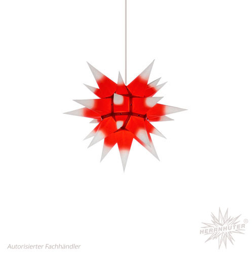 Herrnhuter Stern Rot-Weiß 40cm Innen Papier Sterne