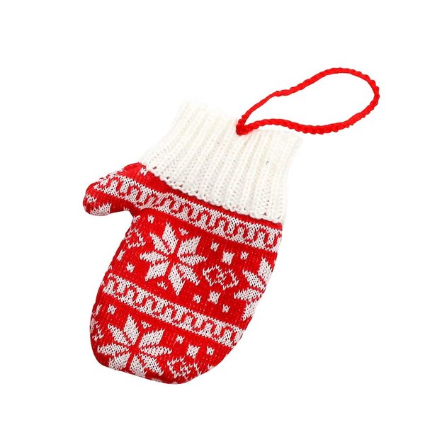 24 x Adventskalender Weihnachts-Strick-Handschuh zum Befüllen