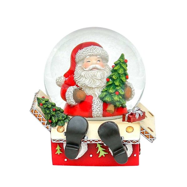 Schneekugel Geschenkebox  Ø 4,5cm Weihnachtsmann-Schneemann-Rentier