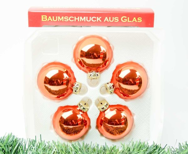 Glaskugeln Thüringen Christbaumschmuck Orange-Rot
