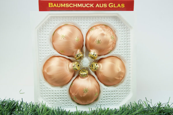 Weihnachtskugeln Design Eis Lachs Eislack Thüringer Glasschmuck