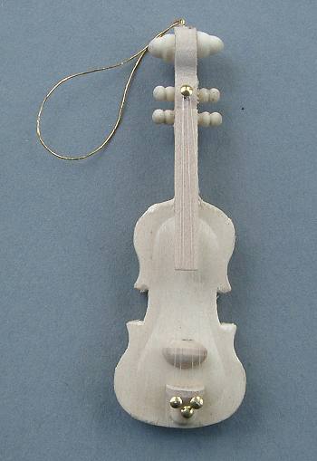 Geige aus Natur Instrument-Holz mit Aufhänger